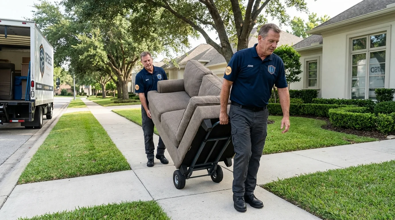 Local residential moving crew loading furniture in Parowan, UT